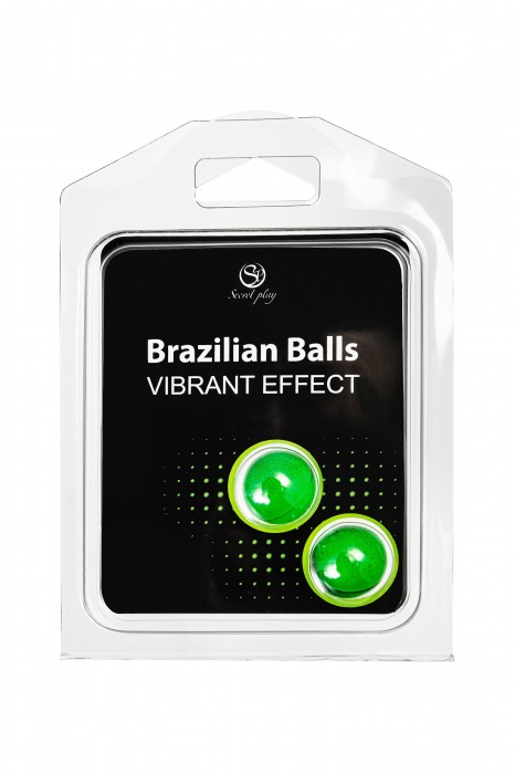 Набор из 2 шариков с массажным маслом Brazilian Balls с эффектом вибрации - Secret Play - купить с доставкой в Нальчике