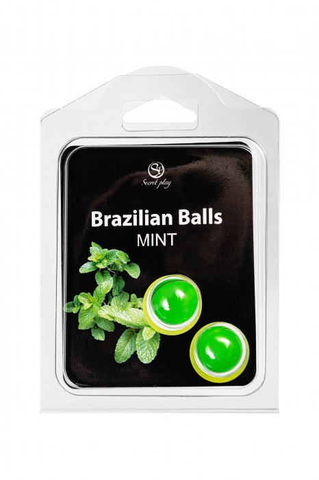 Набор из 2 шариков с массажным маслом Brazilian Balls с ароматом мяты - Secret Play - купить с доставкой в Нальчике