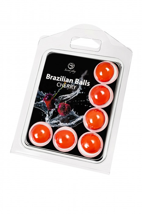 Набор из 6 шариков с массажным маслом Brazilian Balls с ароматом вишни - Secret Play - купить с доставкой в Нальчике
