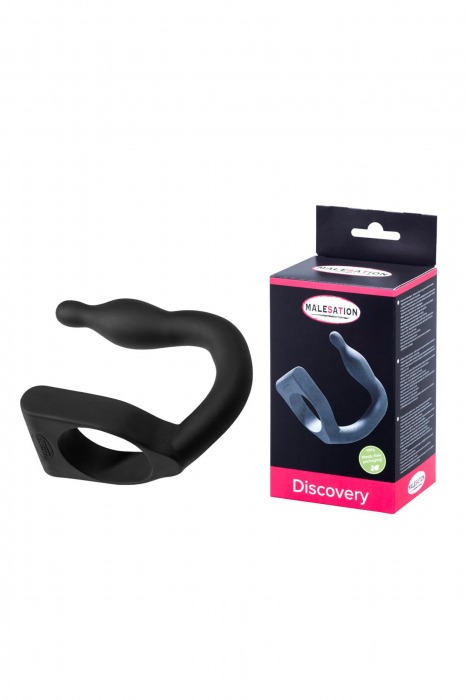 Эрекционное кольцо с вибровтулкой Discovery - MALESATION - в Нальчике купить с доставкой