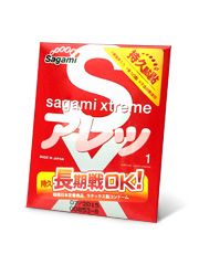 Утолщенный презерватив Sagami Xtreme FEEL LONG с точками - 1 шт. - Sagami - купить с доставкой в Нальчике