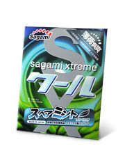 Презерватив Sagami Xtreme Mint с ароматом мяты - 1 шт. - Sagami - купить с доставкой в Нальчике