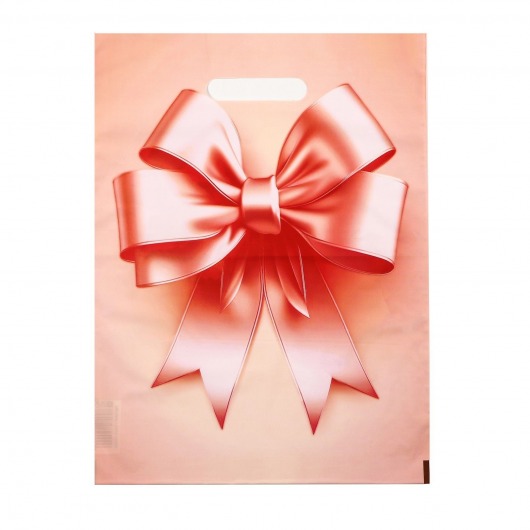 Пакет с принтом в виде банта с вырубной ручкой (30х40 см) - Сима-Ленд - купить с доставкой в Нальчике