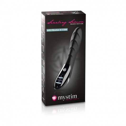 Вибратор с электростимуляцией Sizzling Simon Black Edition - 27 см. - MyStim - купить с доставкой в Нальчике