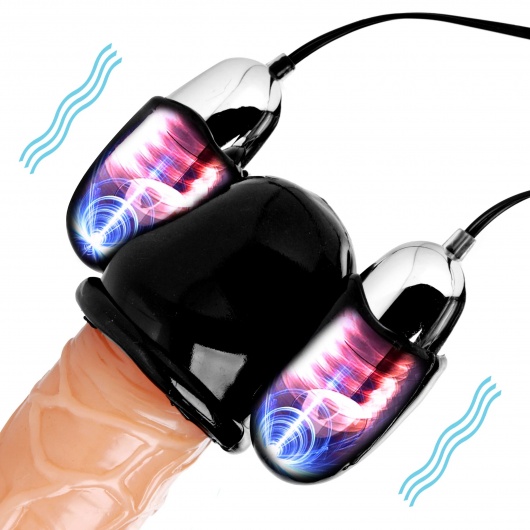 Черная стимулирующая насадка для головки полового члена Multi Speed Vibrating Penis Head Teaser - XR Brands - в Нальчике купить с доставкой