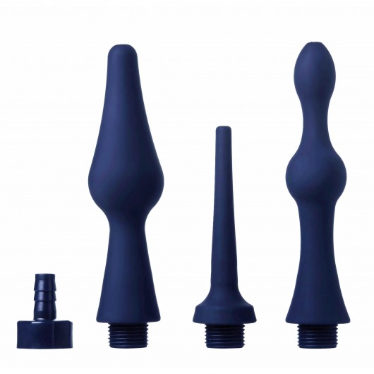 Набор из 3 универсальных насадок для анального душа Universal 3 Piece Silicone Enema Attachment Set - XR Brands - купить с доставкой в Нальчике