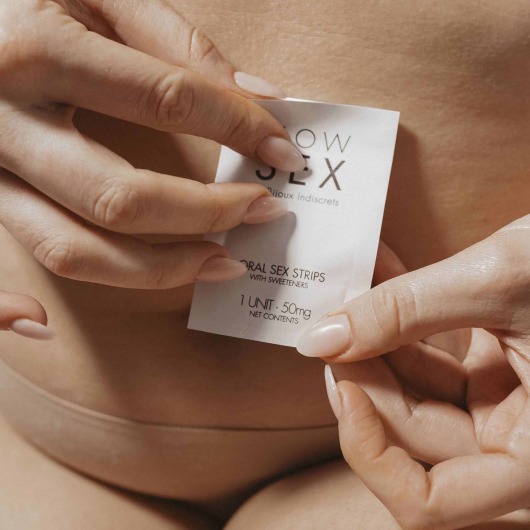 Полоски для орального секса Slow Sex Oral Sex Strips - 7 шт. - Bijoux Indiscrets - купить с доставкой в Нальчике