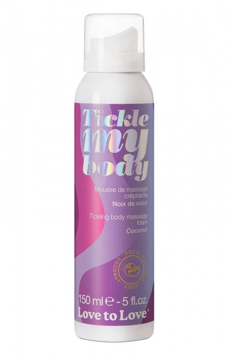 Массажная хрустящая пенка Tickle My Body Coconut с ароматом кокоса - 150 мл. - Love to Love - купить с доставкой в Нальчике