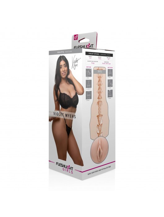 Мастурбатор-вагина Fleshlight Girls - Violet Myers Waifu - Fleshlight - в Нальчике купить с доставкой