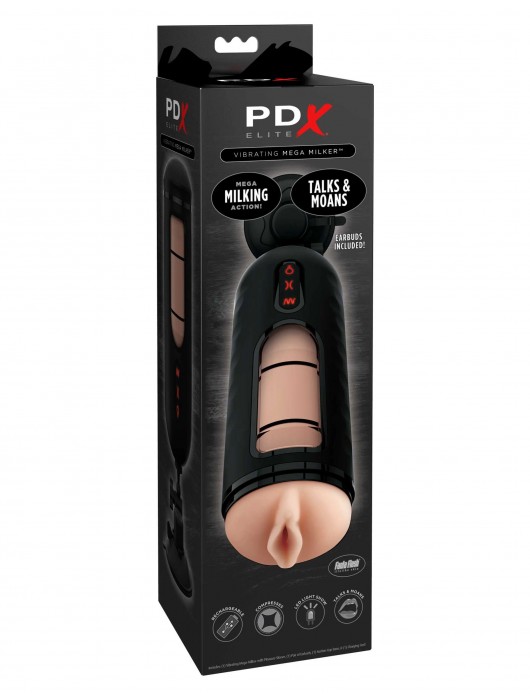 Мастурбатор-вагина с вибрацией Vibrating Mega Milker - Pipedream - в Нальчике купить с доставкой