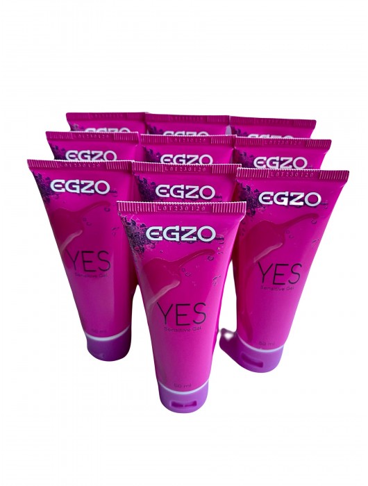 Набор из 10 согревающих лубрикантов на водной основе Egzo Yes (по 50 мл.) - EGZO - купить с доставкой в Нальчике