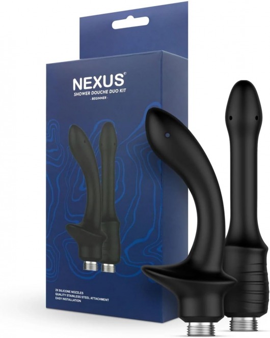 Набор из 2 насадок для анального душа Shower Douche Duo Kit Beginner - Nexus Range - купить с доставкой в Нальчике