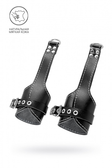 Черные подвесы с белой строчкой - Pecado - купить с доставкой в Нальчике