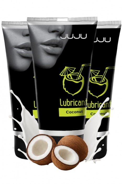 Набор из 3 съедобных лубрикантов JUJU со вкусом кокоса - JuJu - купить с доставкой в Нальчике Набор из 3 съедобных лубрикантов JUJU со вкусом кокоса - JuJu - купить с доставкой в Нальчике
