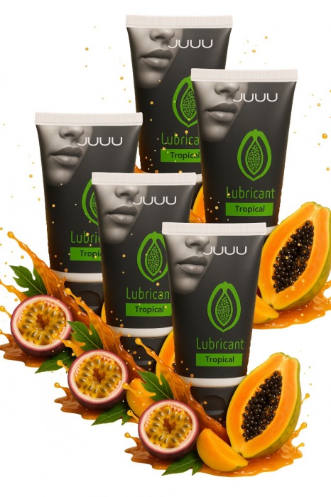 Набор из 5 съедобных лубрикантов JUJU со вкусом тропических фруктов - JuJu - купить с доставкой в Нальчике Набор из 5 съедобных лубрикантов JUJU со вкусом тропических фруктов - JuJu - купить с доставкой в Нальчике