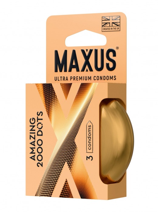 Точечные презервативы MAXUS 2000 Amazing Dots с железным кейсом - 3 шт. - Maxus - купить с доставкой в Нальчике
