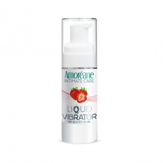 Жидкий вибратор со вкусом клубники Amoreane Strawberry - 30 мл. - Amoreane - купить с доставкой в Нальчике
