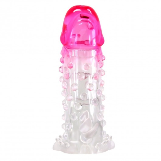 Прозрачно-розовая насадка на пенис Wilford - 13,5 см. - Baile - в Нальчике купить с доставкой