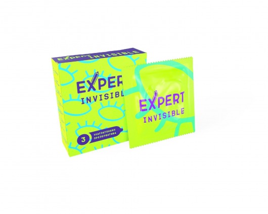 Ультратонкие презервативы Expert Invisible - 3 шт. - Expert - купить с доставкой в Нальчике
