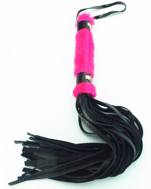 Нежная плеть с розовым мехом BDSM Light - 43 см. - БДСМ Арсенал - купить с доставкой в Нальчике