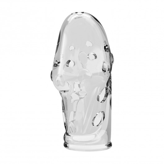 Прозрачная насадка на пенис Booker - 8 см. - Baile - в Нальчике купить с доставкой