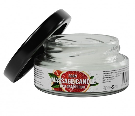 Массажная свеча «Красный грейпфрут» - 50 мл. - SGAN - купить с доставкой в Нальчике