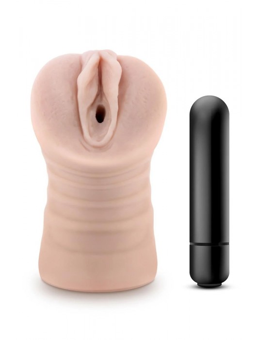 Телесный мастурбатор-вагина Ayumi с вибрацией - Blush Novelties - в Нальчике купить с доставкой