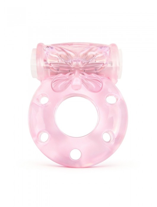 Розовое эрекционное виброкольцо с бабочкой - 1137 - в Нальчике купить с доставкой