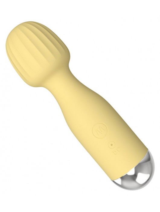 Желтый мини-вибратор с шаровидной головкой - Boys of Toys