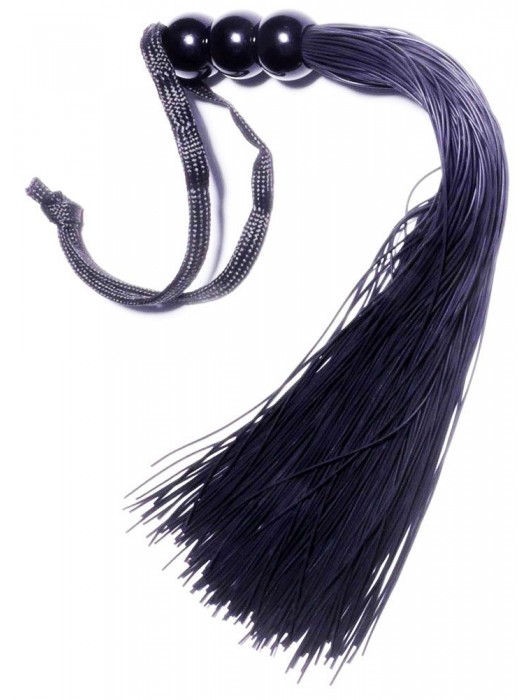 Черная силиконовая плетка - 25,4 см. - Boys of Toys - купить с доставкой в Нальчике