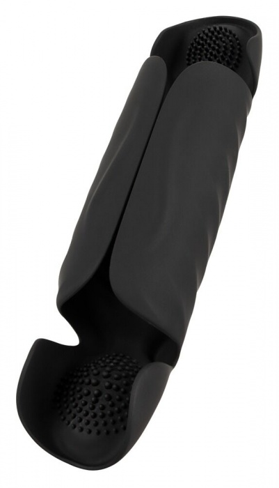 Черный вибромастурбатор с трехточечной стимуляцией Penis Trainer with 3 Point Stimulation - Orion - в Нальчике купить с доставкой