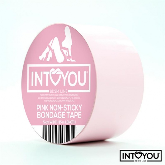 Розовый скотч для фиксации Non-Sticky Bondage Tape - 15 м. - Intoyou - купить с доставкой в Нальчике