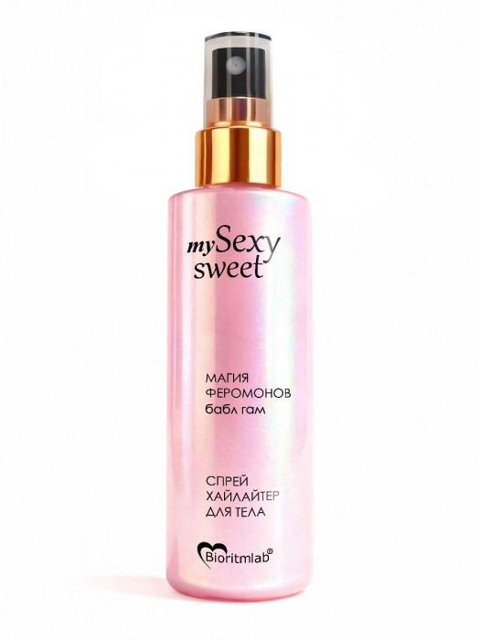 Спрей хайлайтер для тела Sexy Sweet с ароматом бабл-гам, шиммером и феромонами - 200 мл. -  - Магазин феромонов в Нальчике