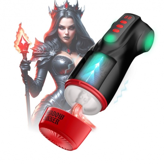 Интерактивный мастурбатор Raven с вакуумом, вибрацией и подсветкой - Shots Media BV - в Нальчике купить с доставкой