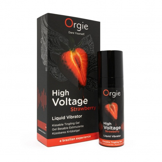 Жидкий вибратор Orgie High Voltage Strawberry - 15 мл. - ORGIE - купить с доставкой в Нальчике