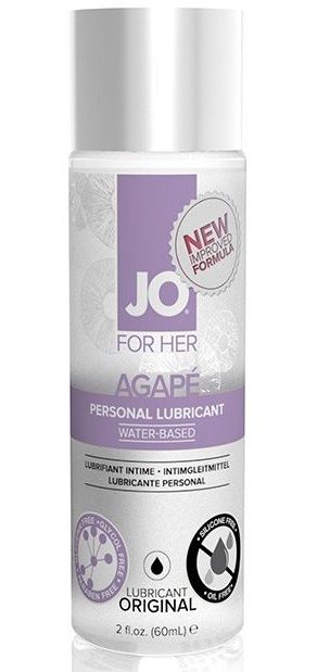 Лубрикант на водной основе для женщин JO AGAPE LUBRICANT ORIGINAL - 60 мл. - System JO - купить с доставкой в Нальчике