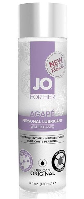 Женский лубрикант на водной основе JO AGAPE LUBRICANT ORIGINAL - 120 мл. - System JO - купить с доставкой в Нальчике