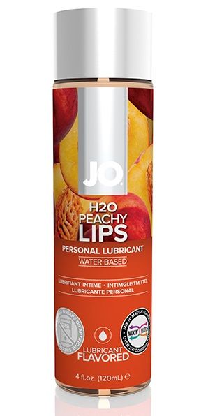 Лубрикант на водной основе с ароматом персика JO Flavored Peachy Lips - 120 мл. - System JO - купить с доставкой в Нальчике