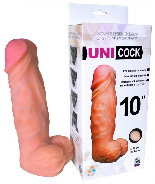 Фаллическая насадка Харнесс UNICOCK 10  - 25 см. - LOVETOY (А-Полимер) - купить с доставкой в Нальчике