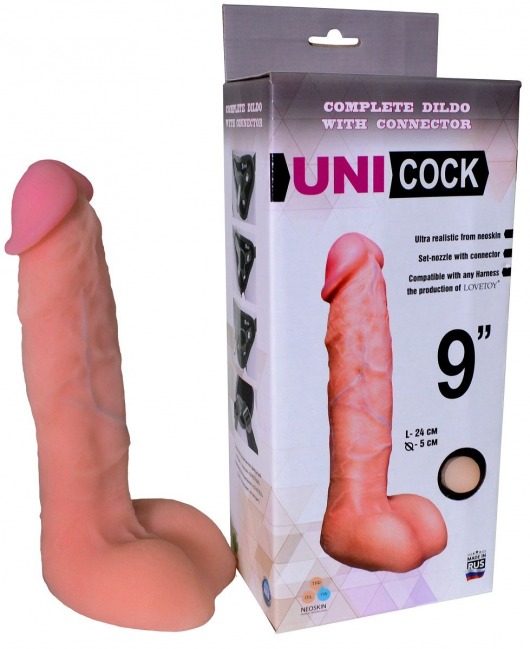 Фаллическая насадка Харнесс UNICOCK 9  - 24 см. - LOVETOY (А-Полимер) - купить с доставкой в Нальчике