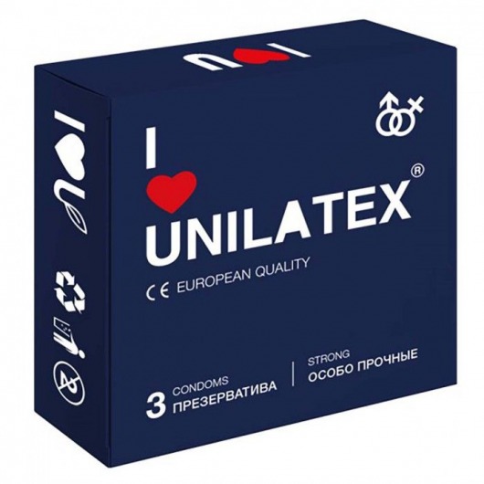 Ультрапрочные презервативы Unilatex Extra Strong - 3 шт. - Unilatex - купить с доставкой в Нальчике