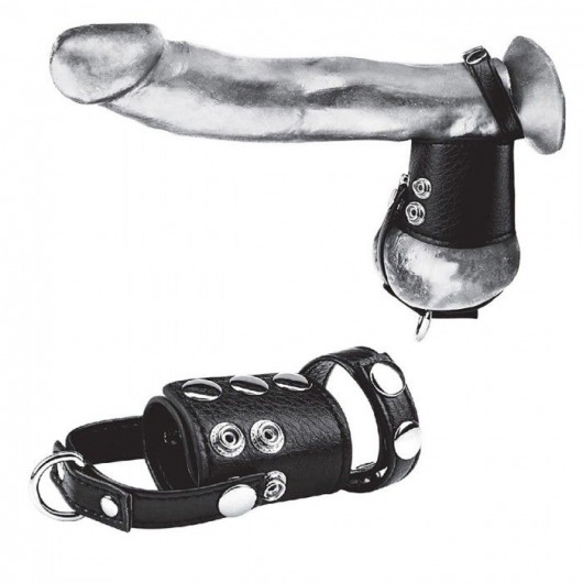 Кольцо на член и мошонку Cock Ring With 2  Ball Stretcher And Optional Weight Ring - BlueLine - в Нальчике купить с доставкой