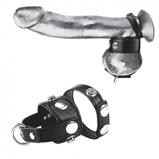 Утяжка для мошонки и пениса Cock Ring With 1  Ball Stretcher And Optional Weight Ring - BlueLine - купить с доставкой в Нальчике