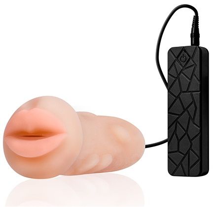 Мастурбатор-ротик с вибрацией REALSTUFF VIBRATING MASTURBATOR MOUTH - Dream Toys - в Нальчике купить с доставкой