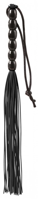 Чёрная мини-плеть из резины Rubber Mini Whip - 22 см. - Blush Novelties - купить с доставкой в Нальчике