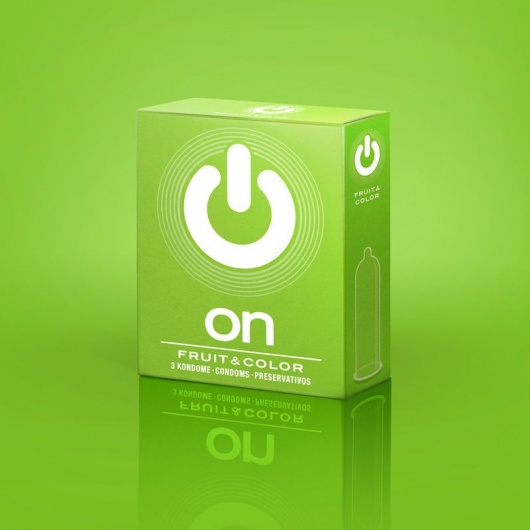 Цветные ароматизированные презервативы ON) Fruit   Color - 3 шт. - ON) - купить с доставкой в Нальчике