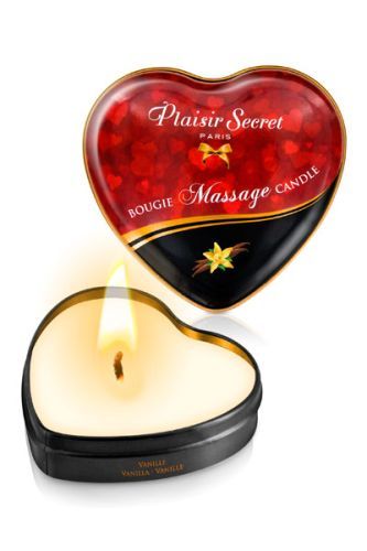 Массажная свеча с ароматом ванили Bougie Massage Candle - 35 мл. - Plaisir Secret - купить с доставкой в Нальчике