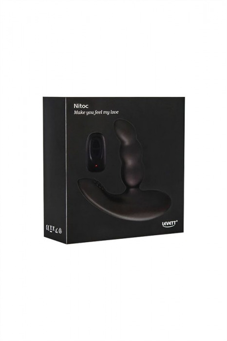 Черный силиконовый стимулятор простаты Levett Nitoc с пультом ДУ - Levett - в Нальчике купить с доставкой
