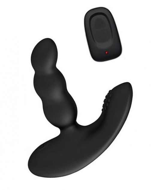 Черный силиконовый стимулятор простаты Levett Nitoc с пультом ДУ - Levett - в Нальчике купить с доставкой