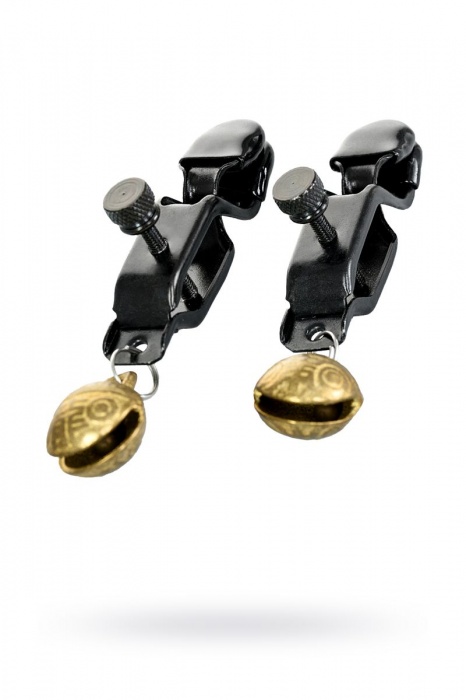 Черно-золотистые зажимы для сосков TOYFA Theatre - ToyFa - купить с доставкой в Нальчике